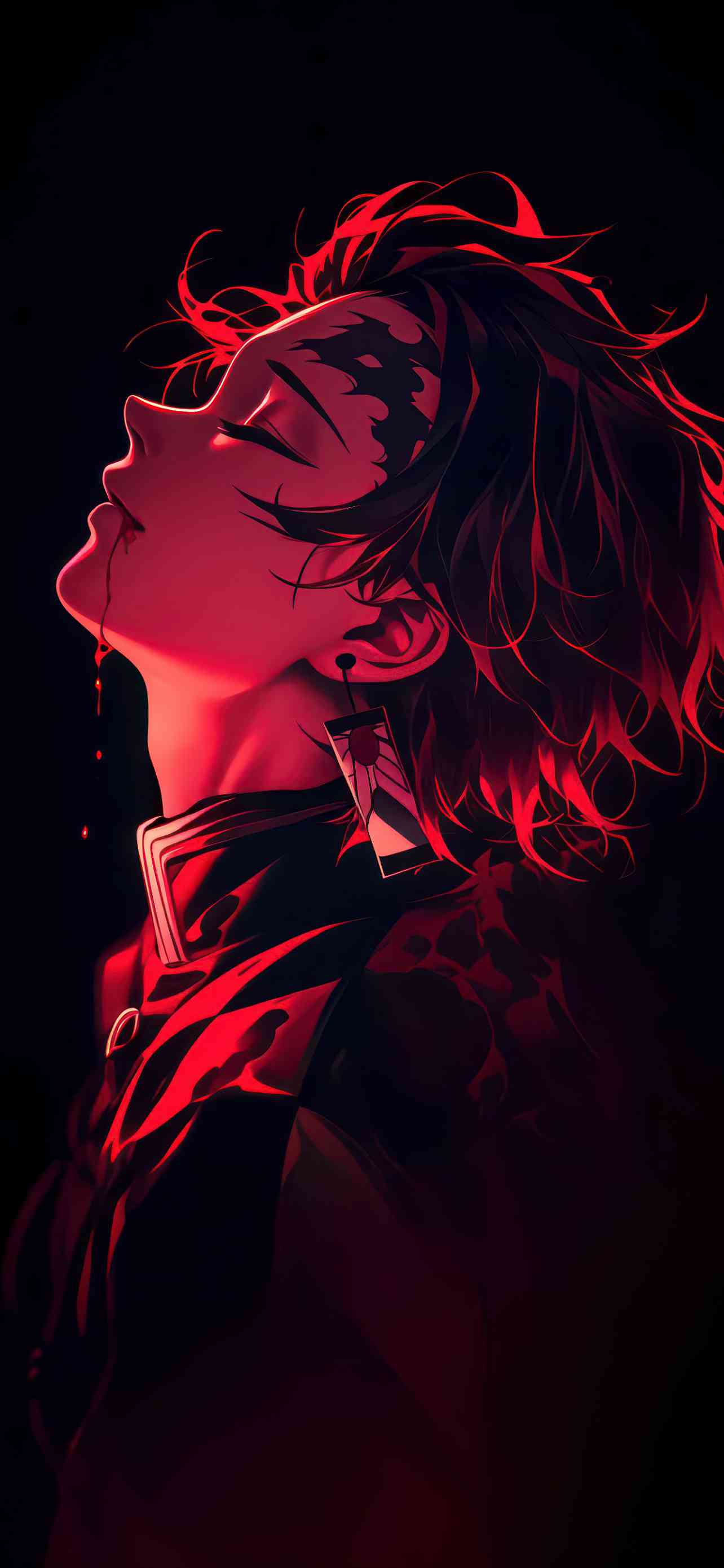 Red Aesthetic Anime Wallpaper - Dark Phone Background HD | MirrorLog